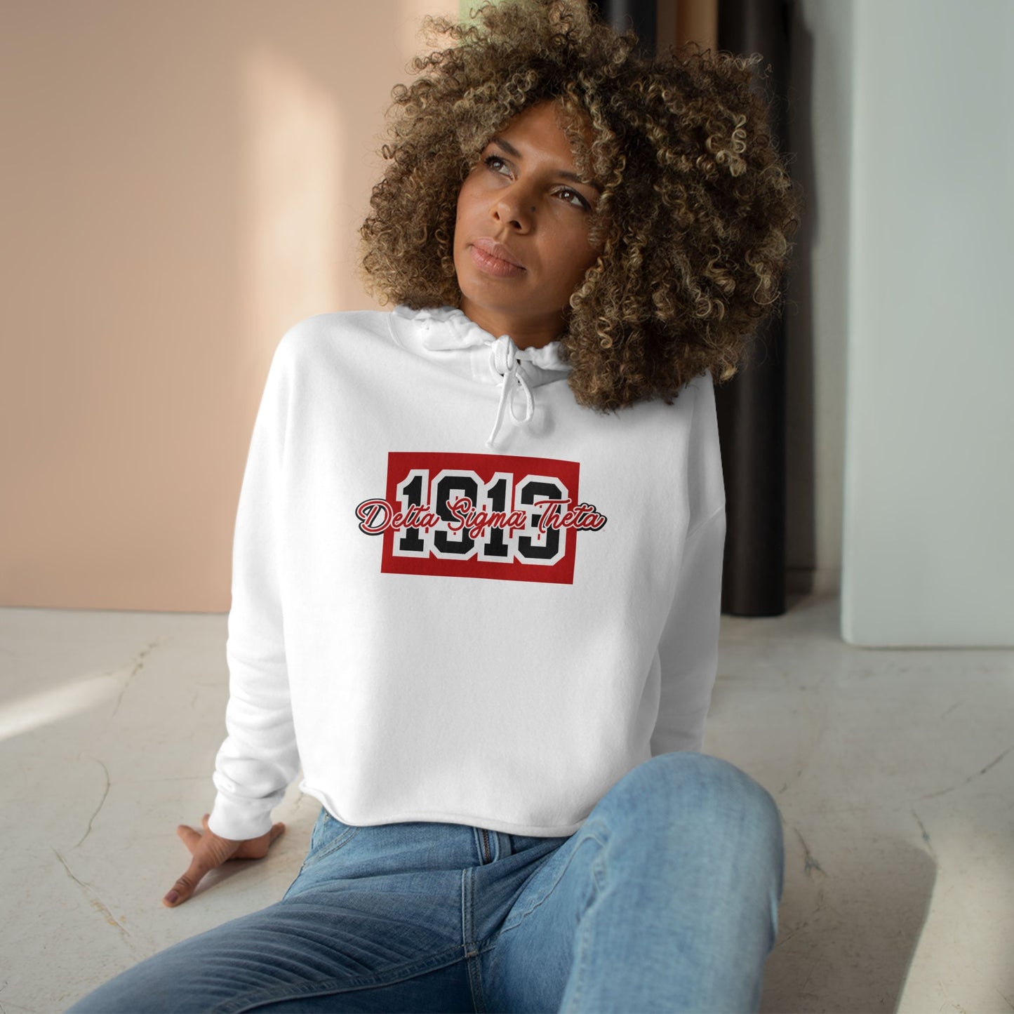Delta Varsity 1913 Cropped Hoodie