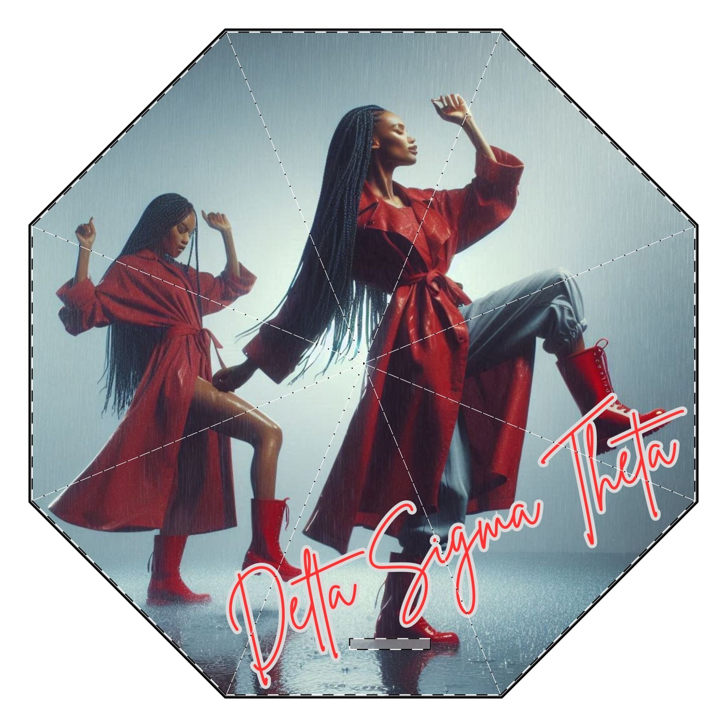 Delta Sigma Theta Foldable Umbrella - Stylish & Compact Rain Protection