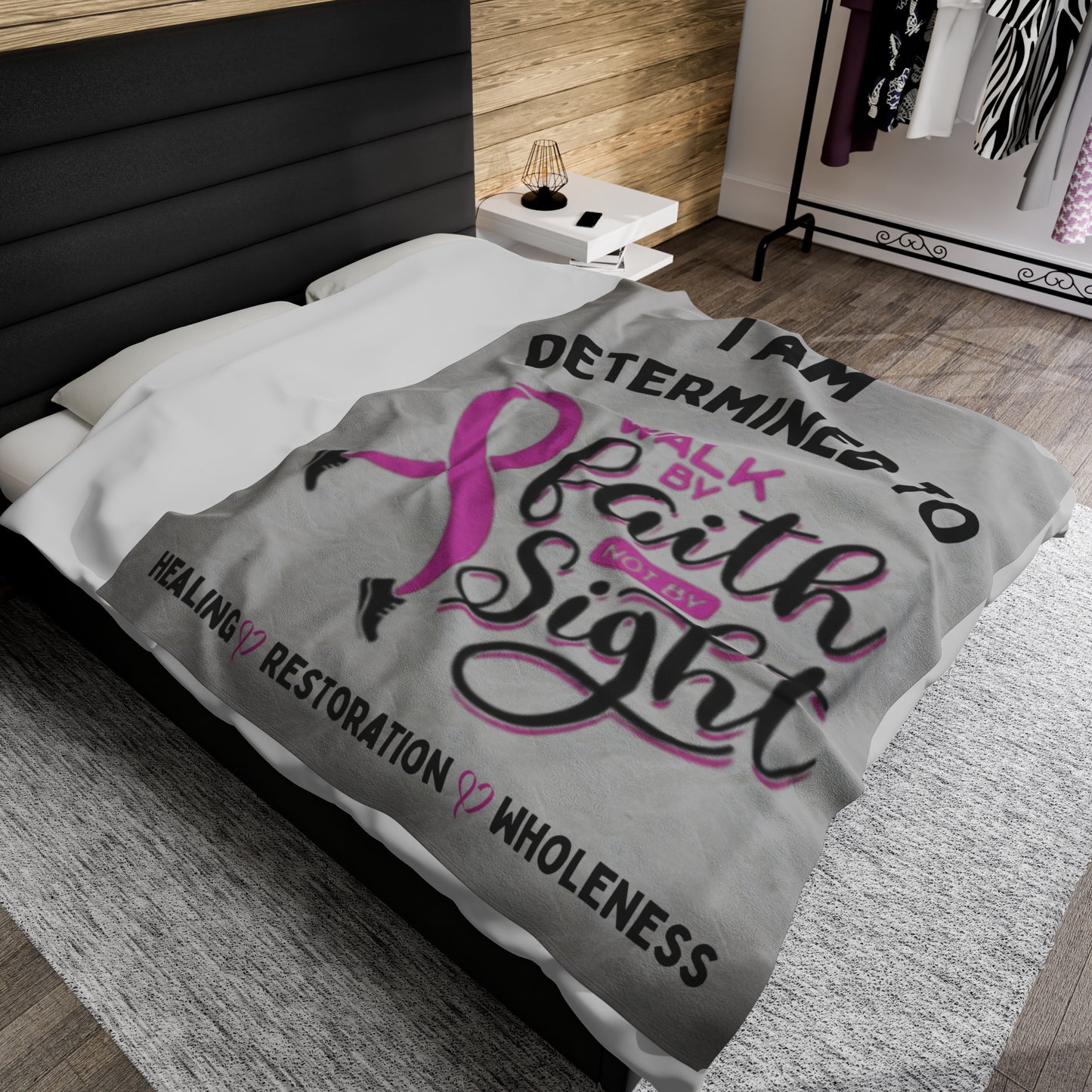 Walk By Faith Healing Plush Blanket