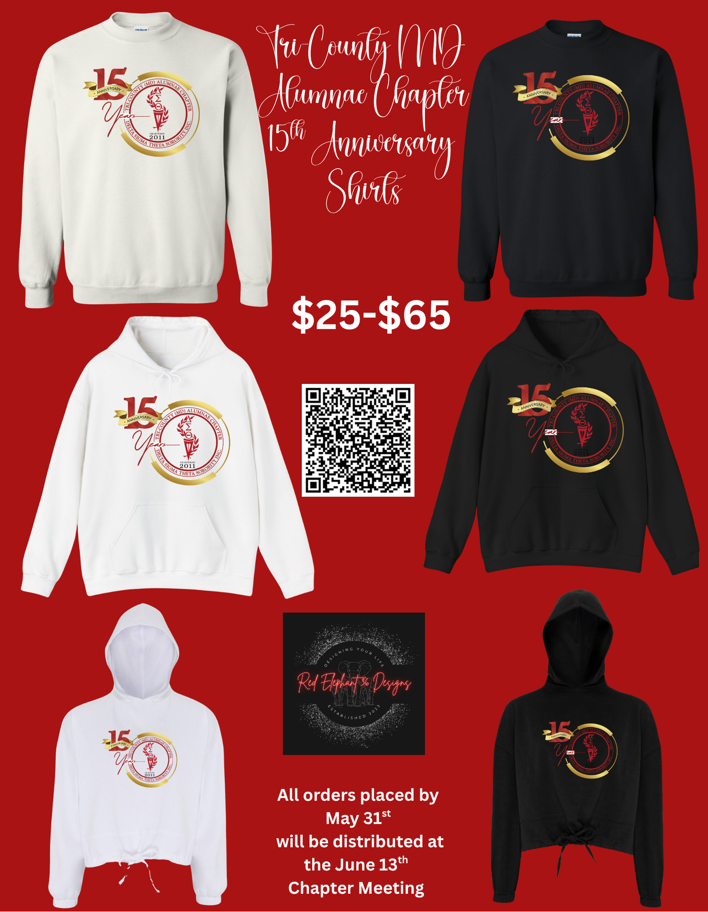 DST Tri County MD Alumnae Chapter 15th Anniversary T-Shirt/Sweatshirt