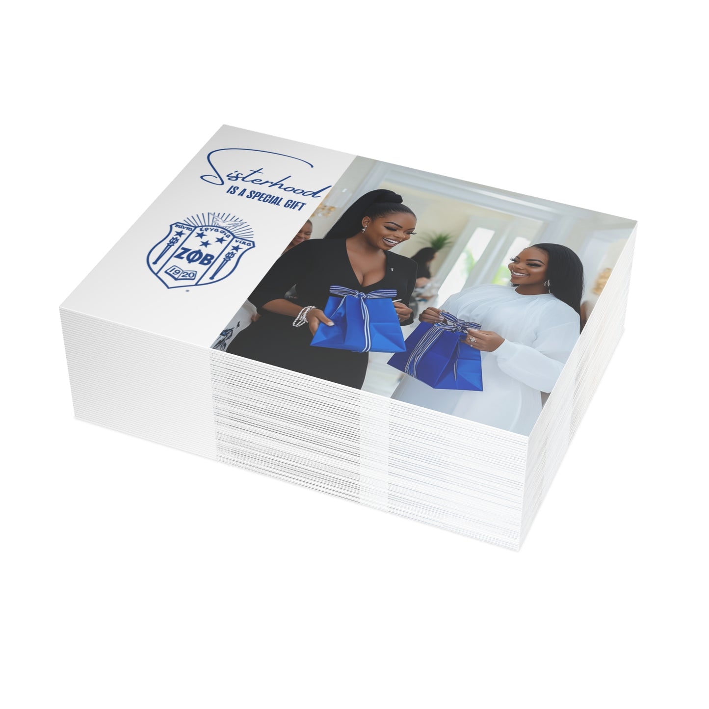 ZPB Sisterhood is a Special Gift Greeting Cards - Zeta Phi Beta, Perfect for Crossings Celebrations, Friendship, Special Occasions, Artful Designs, Meaningful Gifts