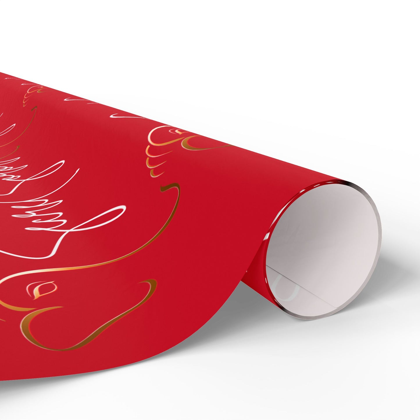 Wrapping Paper - Secret Soror Red and White Writing Design