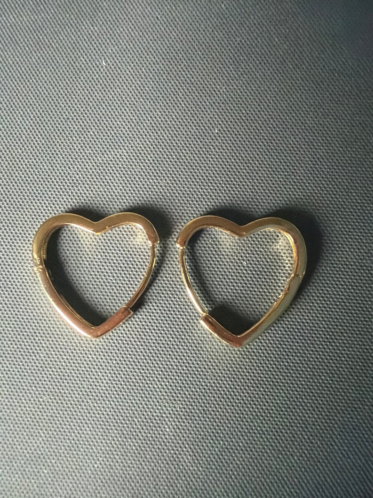 Heart Hoop Earrings - 18K Gold Filled Hypoallergenic