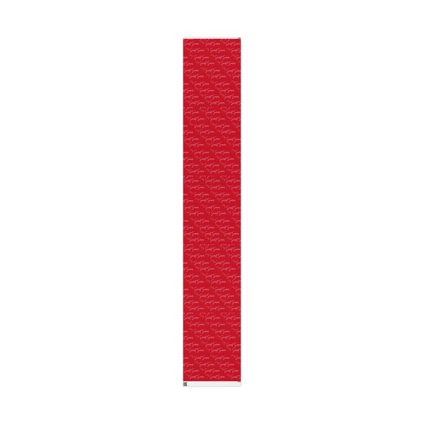 Wrapping Paper - Secret Soror Red and White Writing Design