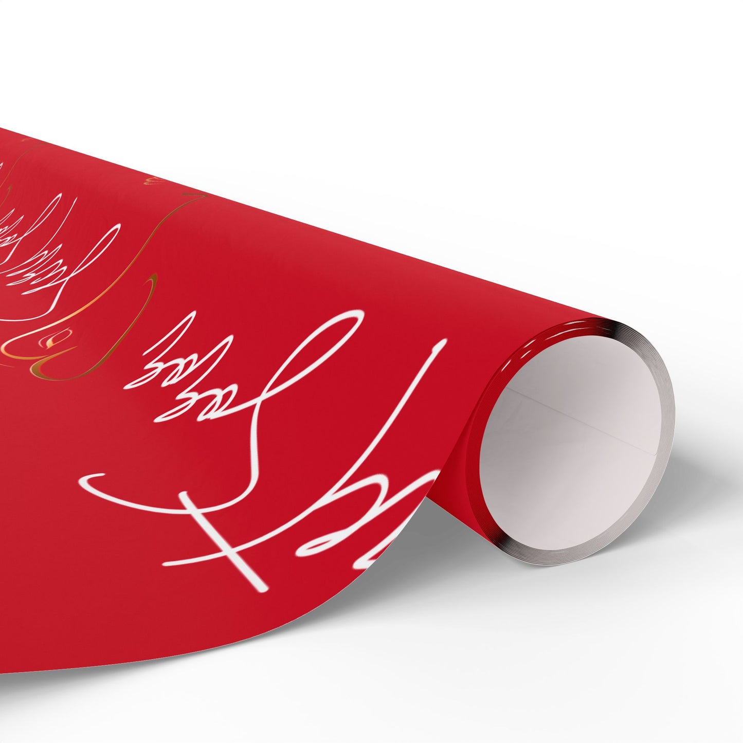 Wrapping Paper - Secret Soror Red and White Writing Design