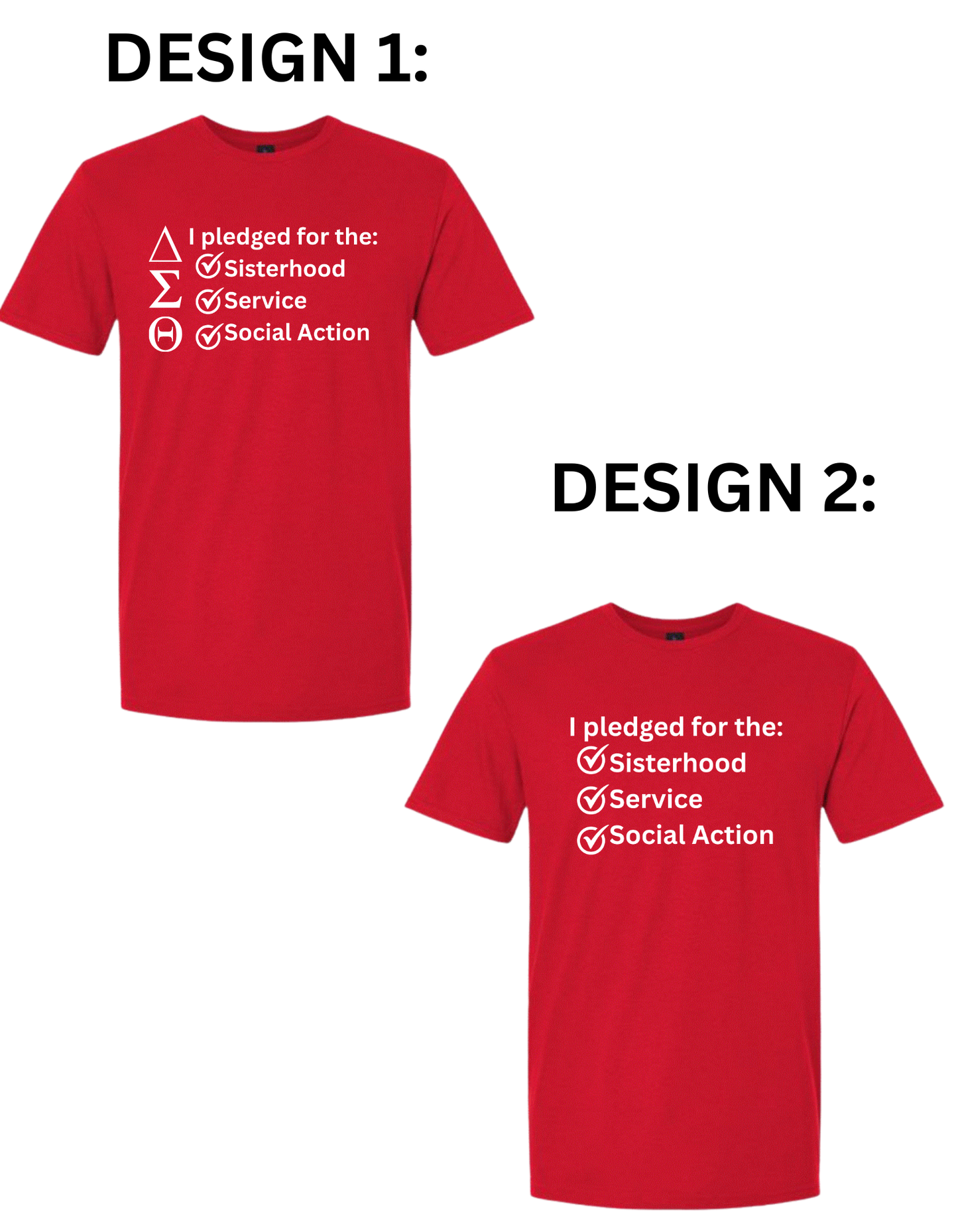 I pledged for the Sisterhood, Service, Social Action