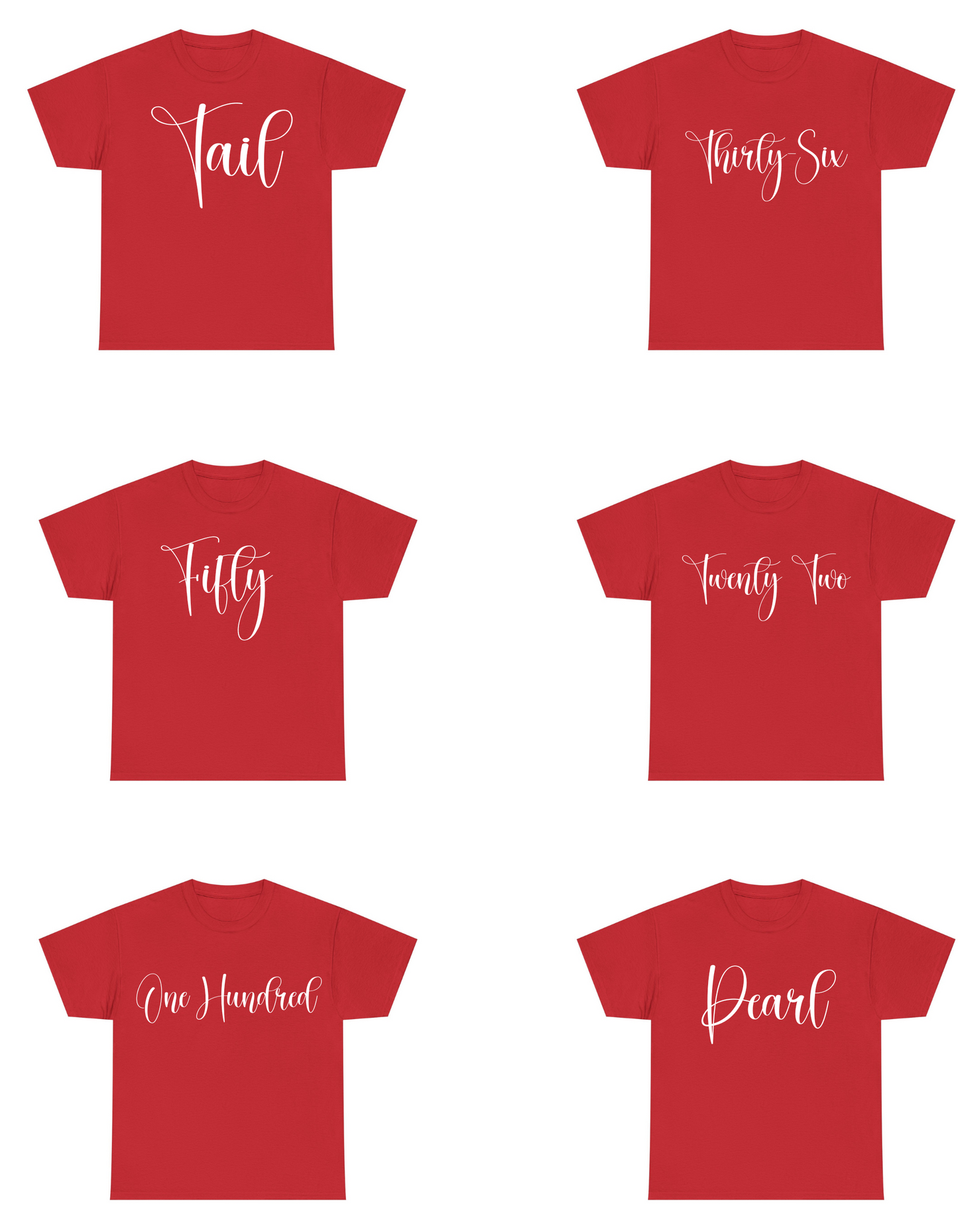 Red and White Number Shirt