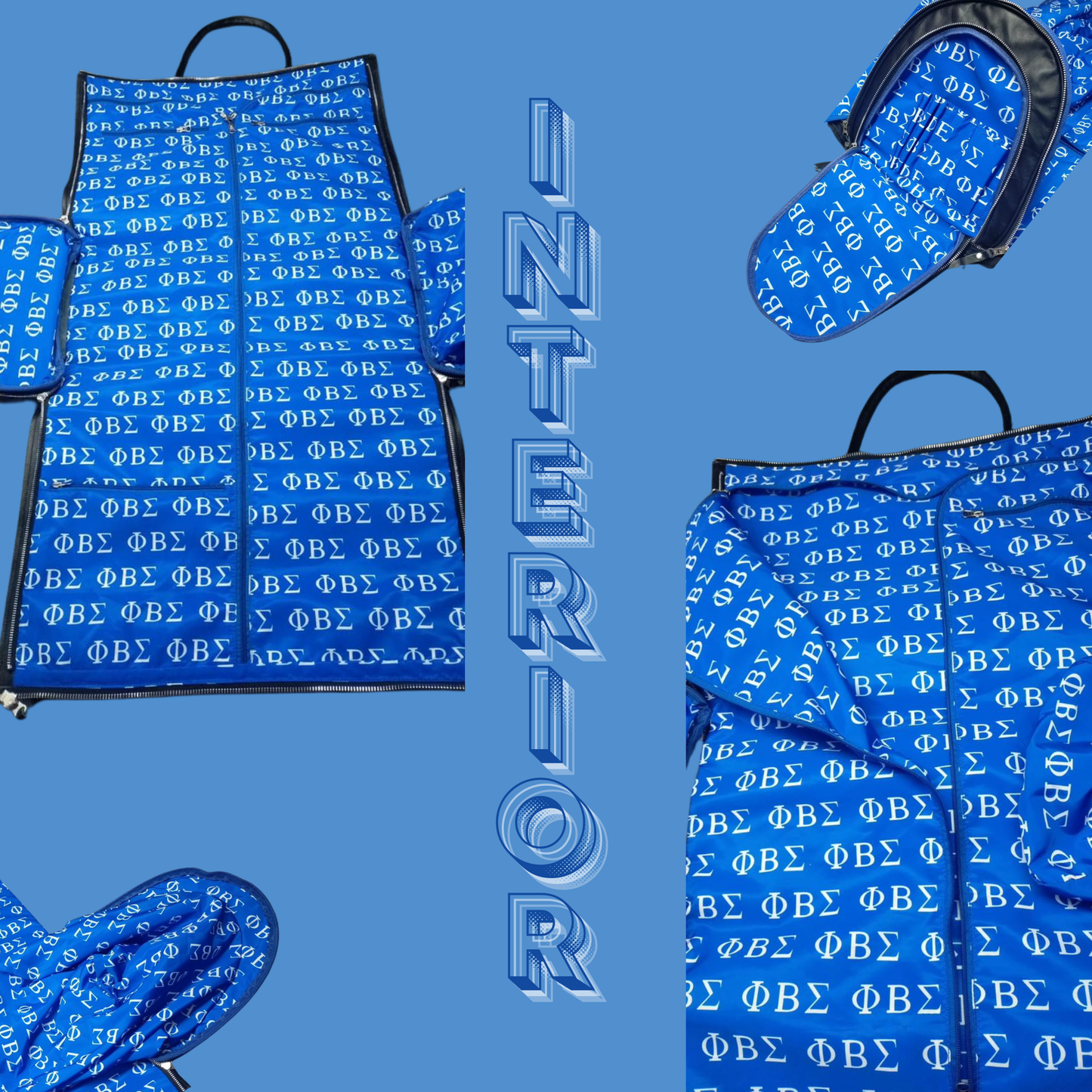 PRE-ORDERED ITEM: Genuine Leather Traveling Suit Bag with Shoe Compartment featuring the Phi Beta Sigma Seal
