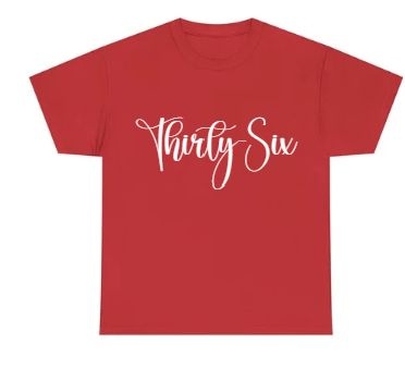 Red and White Number Shirt