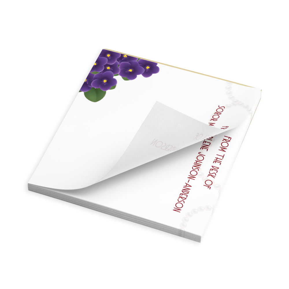 QUAC Fundraiser: Violets Notepad - 5.5 x 6 inches