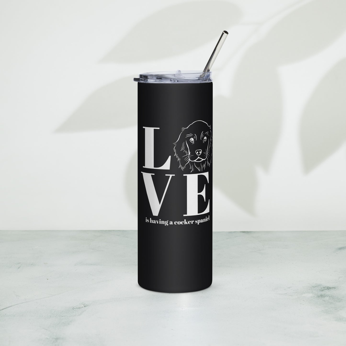 Love is having a Cocker Spaniel - Stainless steel tumbler