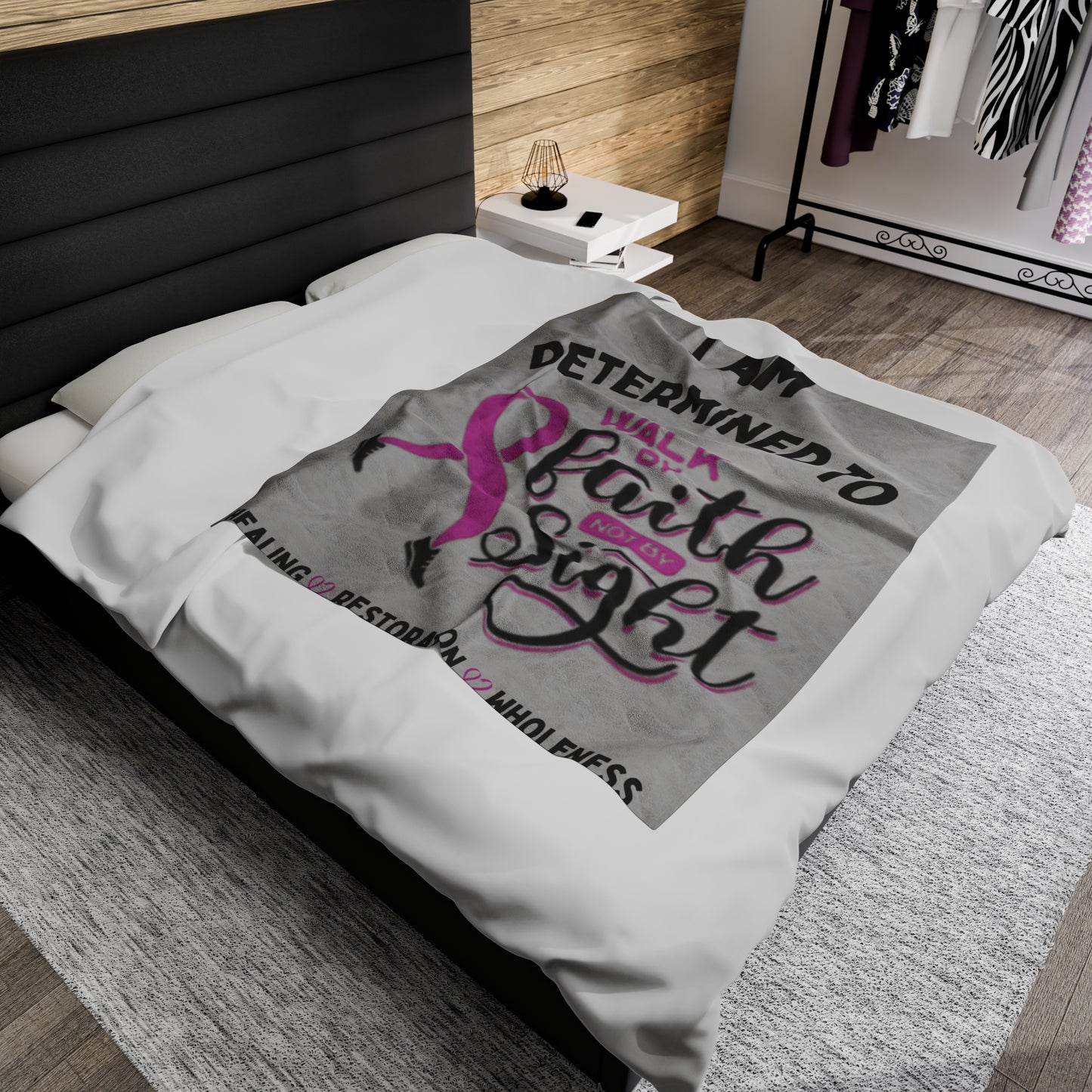 Walk By Faith Healing Plush Blanket