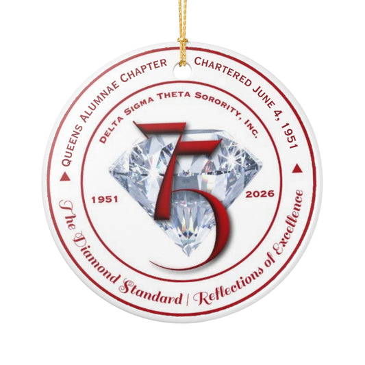 QUAC Fundraiser: 75th Anniversary Ceramic Decoration Ornament, (1pc)