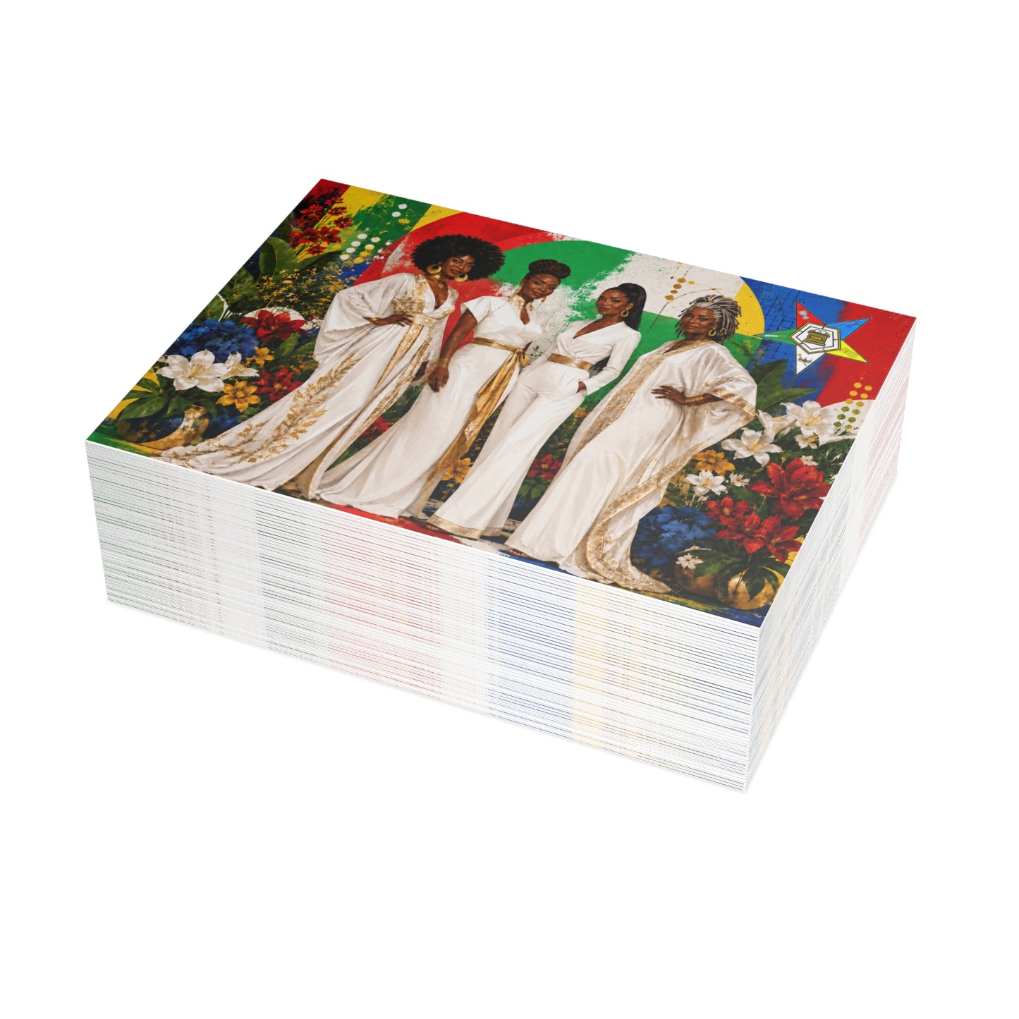 OES Illustrated Card Blank Inside - Greeting Cards, Perfect for Celebrations, Friendship, Special Occasions, Artful Designs, Meaningful Gifts