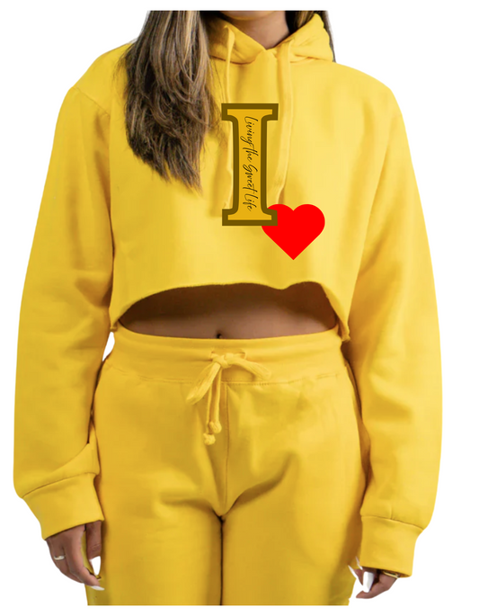 Iota Sweetheart Cropped Sweatshirt