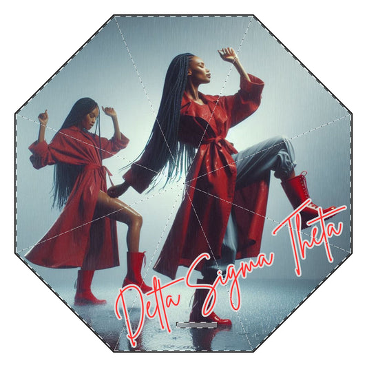 Delta Sigma Theta Foldable Umbrella - Stylish & Compact Rain Protection
