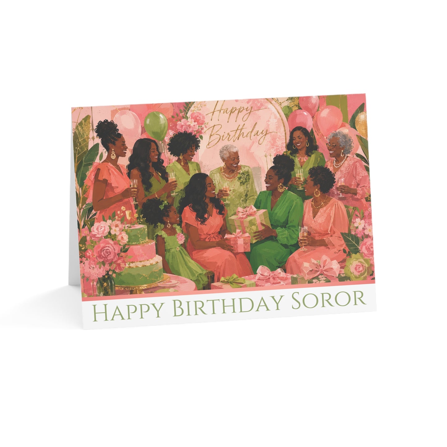 AKA Happy Birthday Soror: Greeting Cards, Perfect for Crossings Celebrations, Friendship, Special Occasions, Artful Designs, Meaningful Gifts