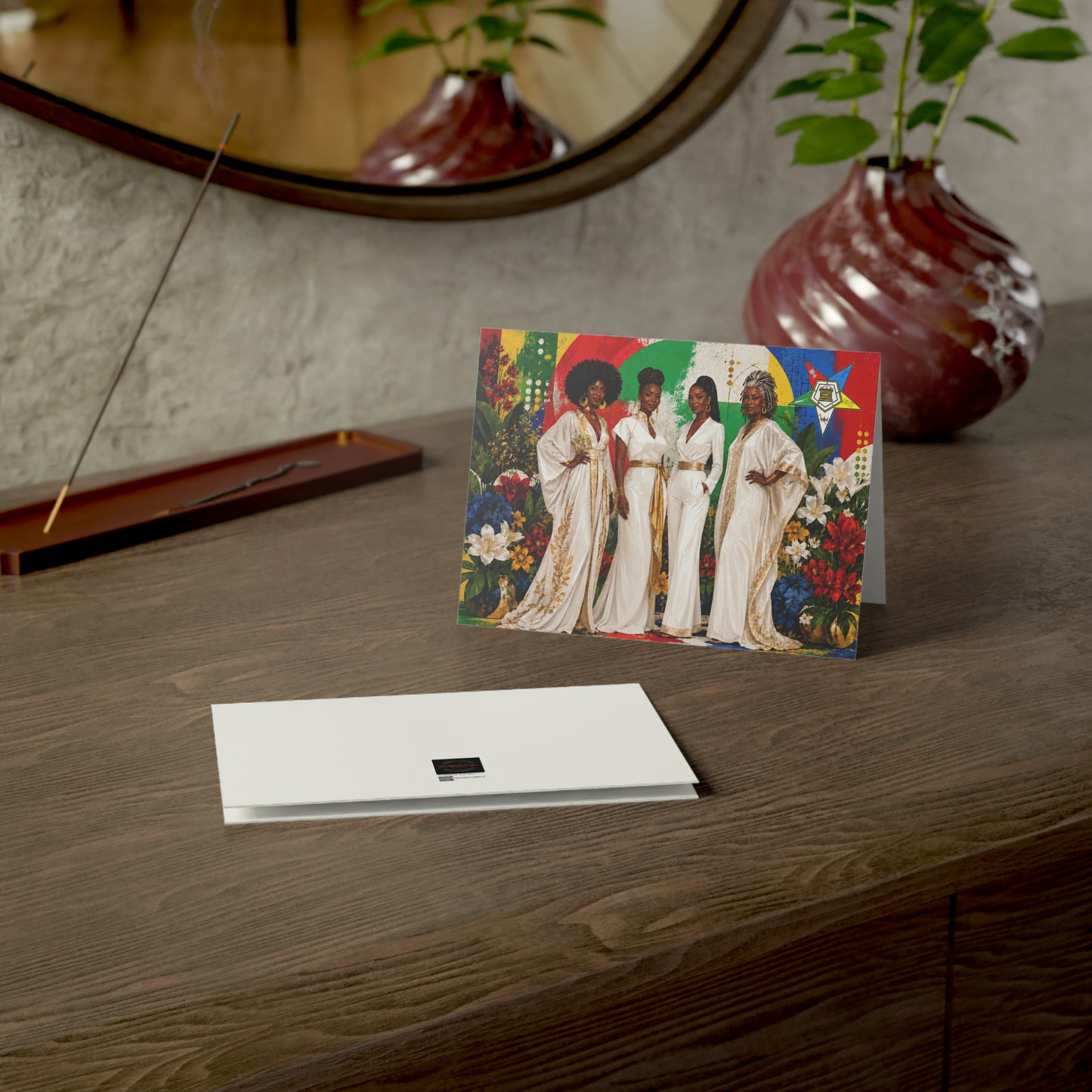OES Illustrated Card Blank Inside - Greeting Cards, Perfect for Celebrations, Friendship, Special Occasions, Artful Designs, Meaningful Gifts
