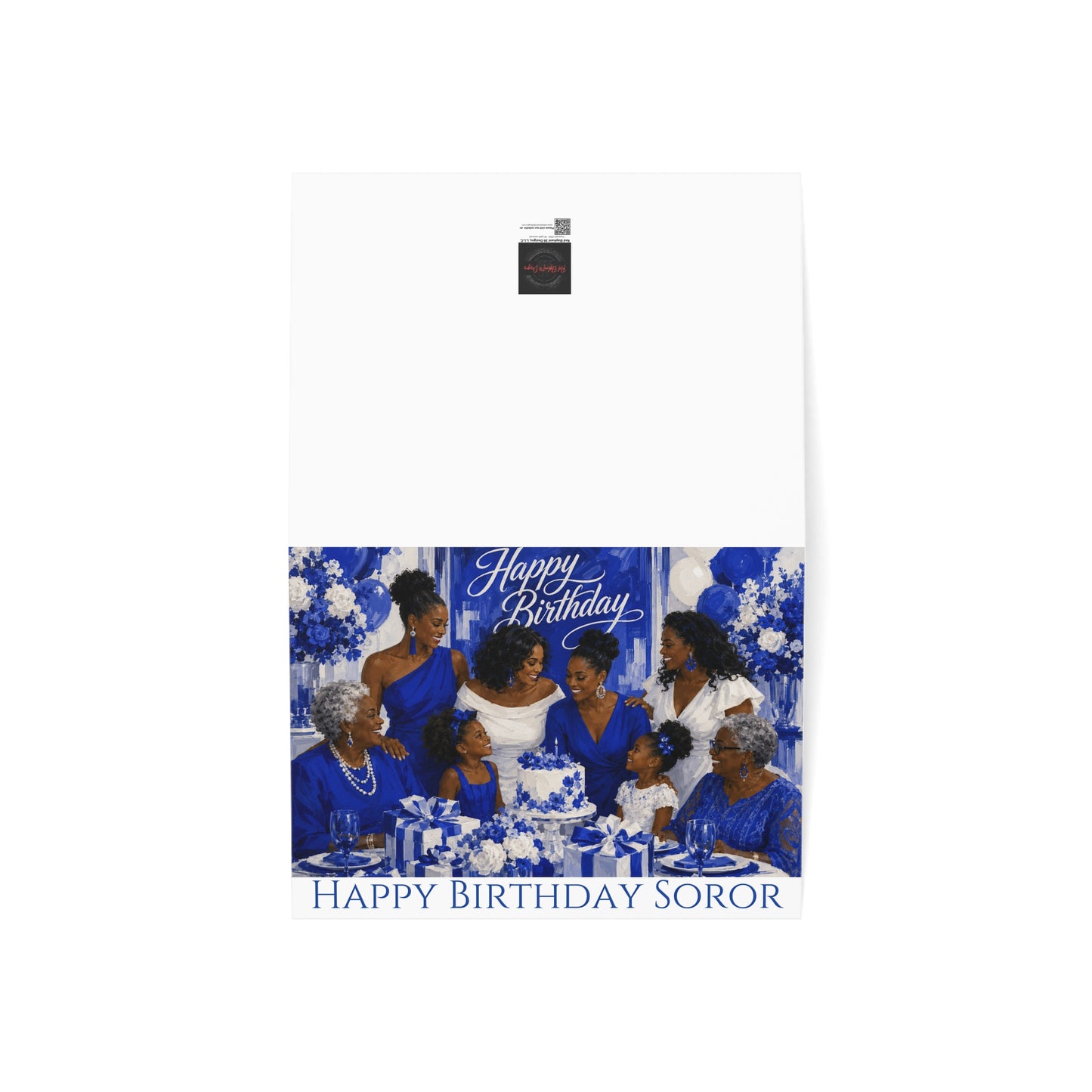 ZPB Happy Birthday Soror: Design 3 - Illustrated - Greeting Cards, Perfect for Crossings Celebrations, Friendship, Special Occasions, Artful Designs, Meaningful Gifts
