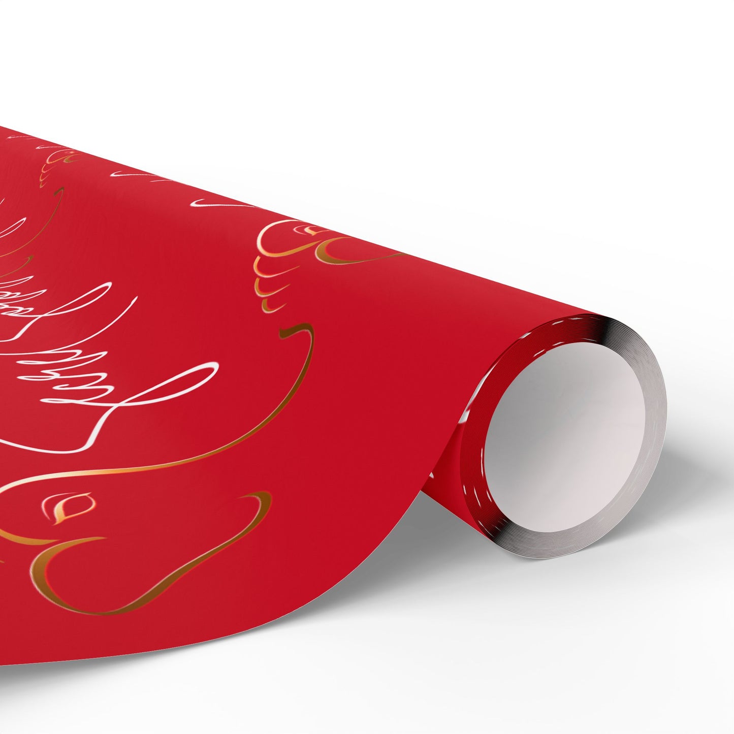 Wrapping Paper - Secret Soror Red and White Writing Design
