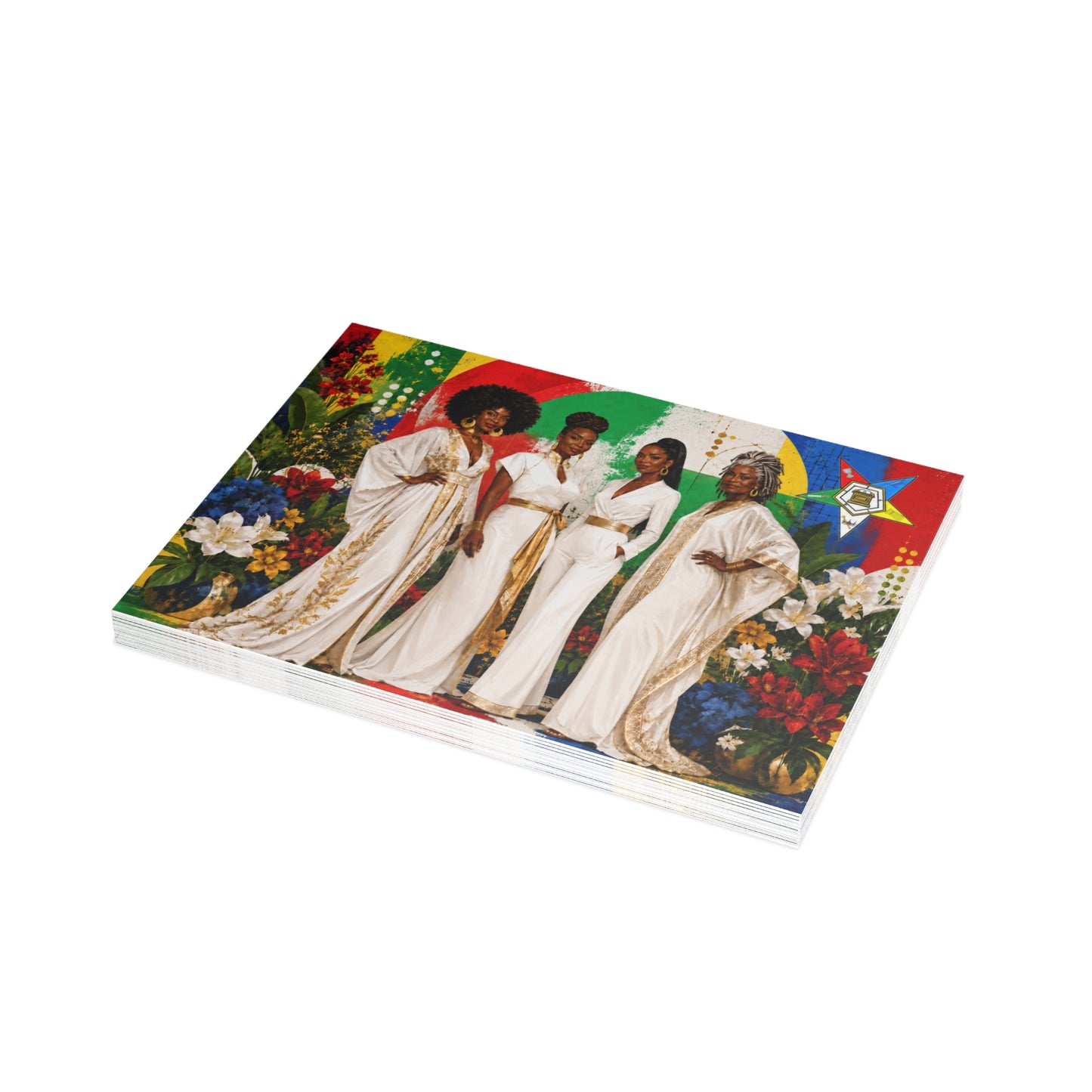 OES Illustrated Card Blank Inside - Greeting Cards, Perfect for Celebrations, Friendship, Special Occasions, Artful Designs, Meaningful Gifts