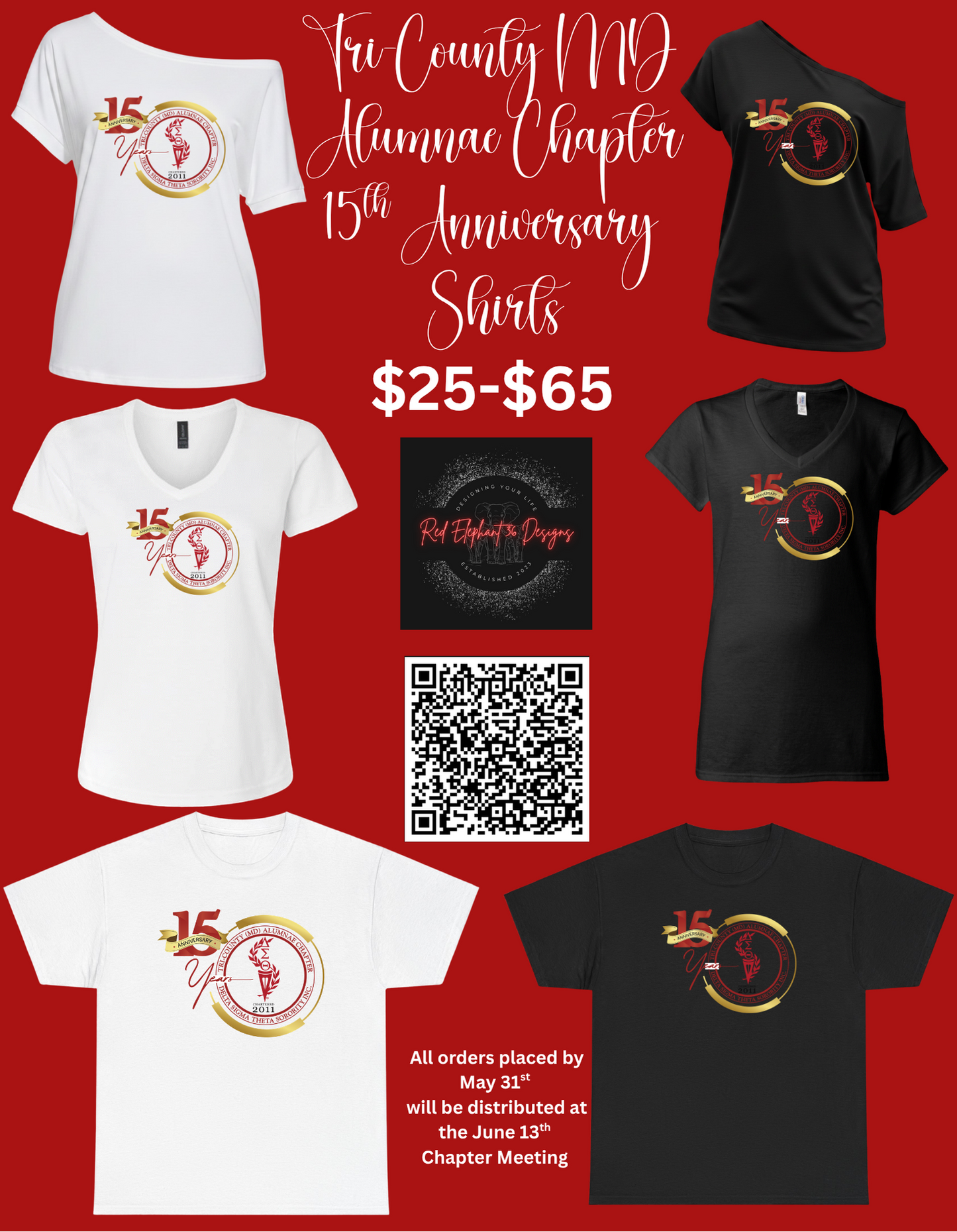 DST Tri County MD Alumnae Chapter 15th Anniversary T-Shirt/Sweatshirt