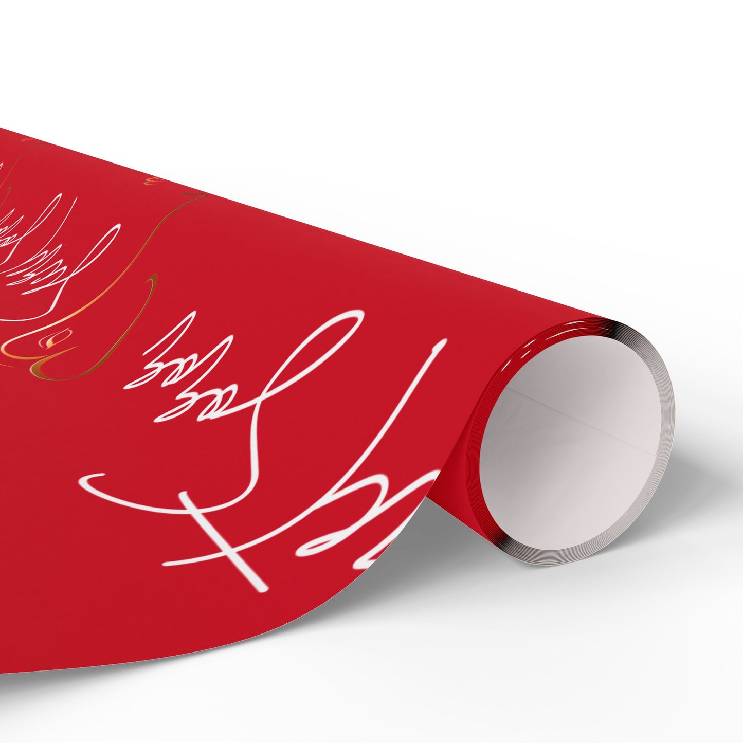 Wrapping Paper - Secret Soror Red and White Writing Design