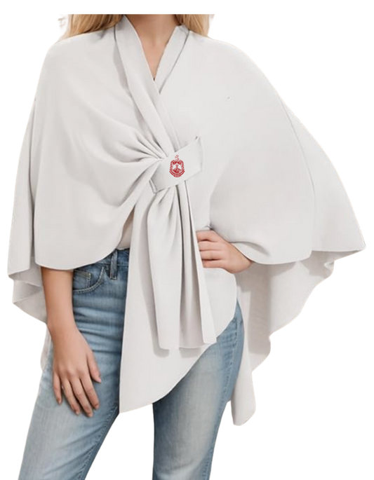 Delta Sigma Theta White Shawl