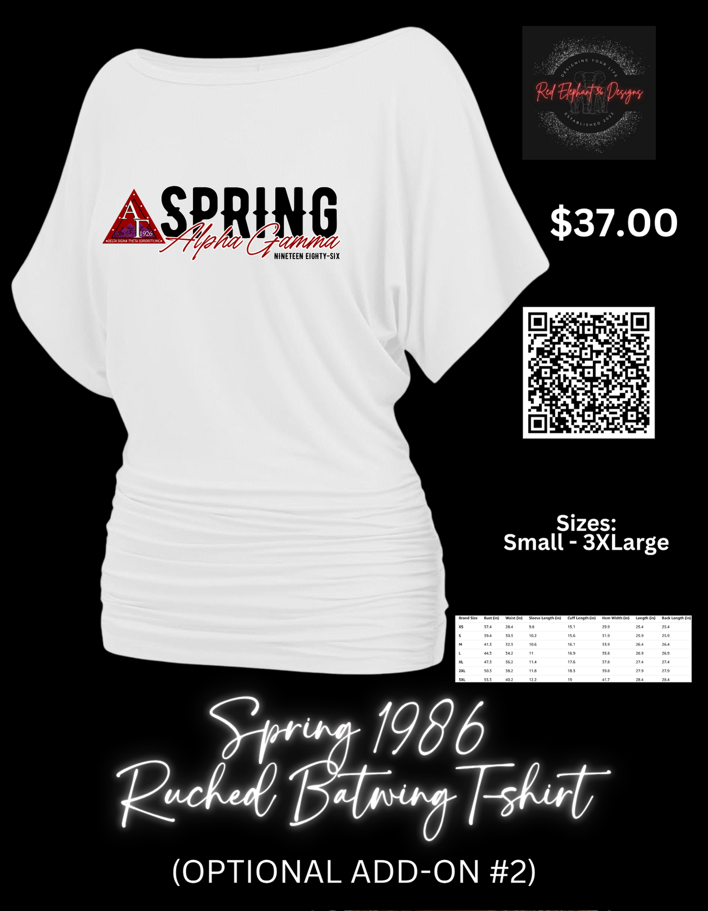 Alpha Gamma Spring 1986 40th Anniversary Shirts