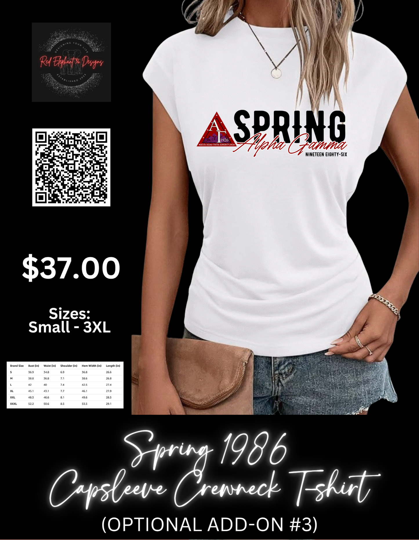 Alpha Gamma Spring 1986 40th Anniversary Shirts