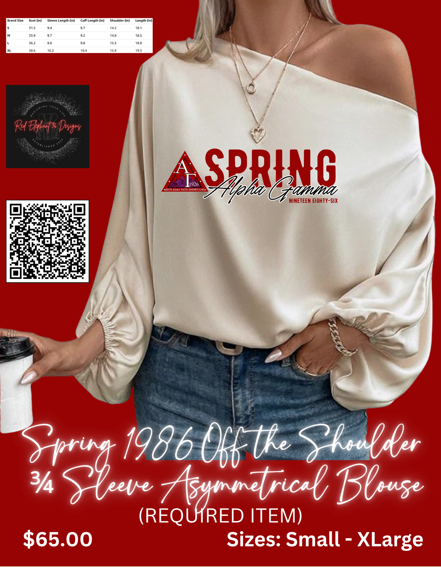 Alpha Gamma Spring 1986 40th Anniversary Shirts