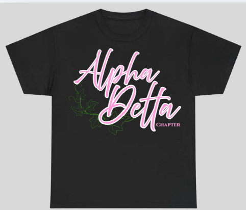 ΑΔ - Alpha Delta Chapter Pink and Green Chapter Shirt/Sweatshirt