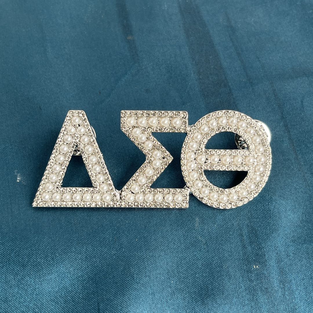 Delta Sigma Theta Greek Letter Brooch Pin
