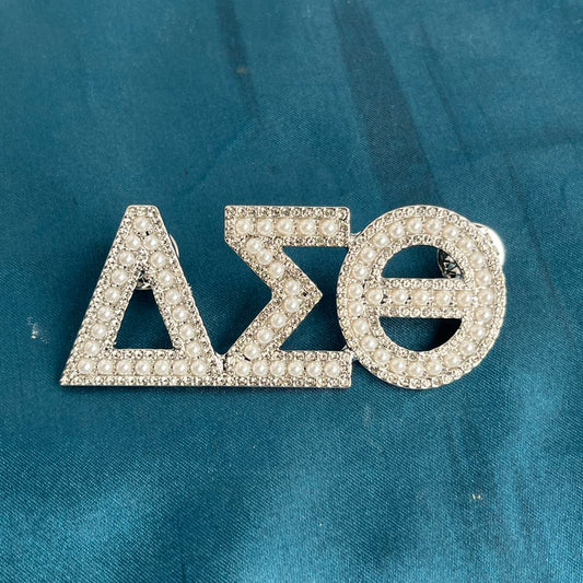 Delta Sigma Theta Greek Letter Brooch Pin