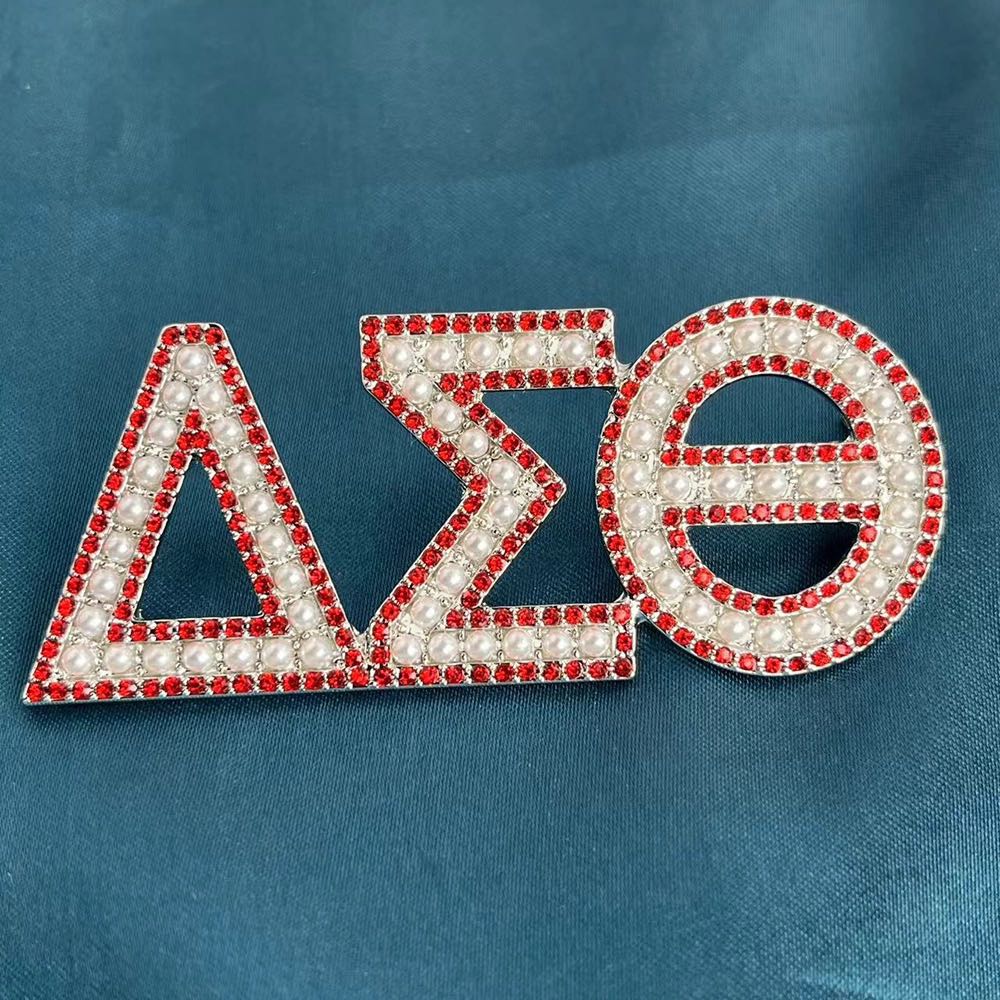 Delta Sigma Theta Greek Letter Brooch Pin