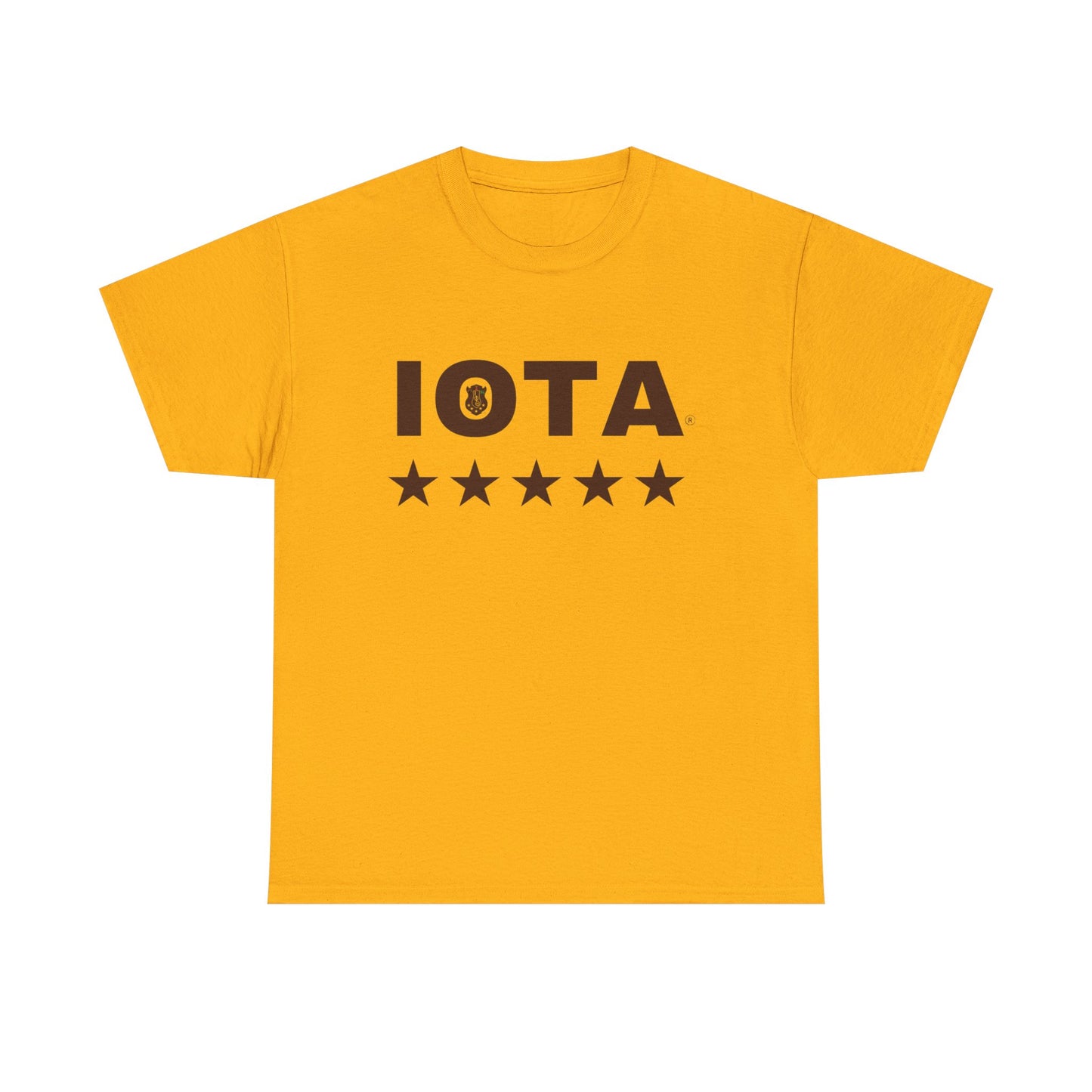 Iota Phi Theta 5 star T-shirt with Shield at the center