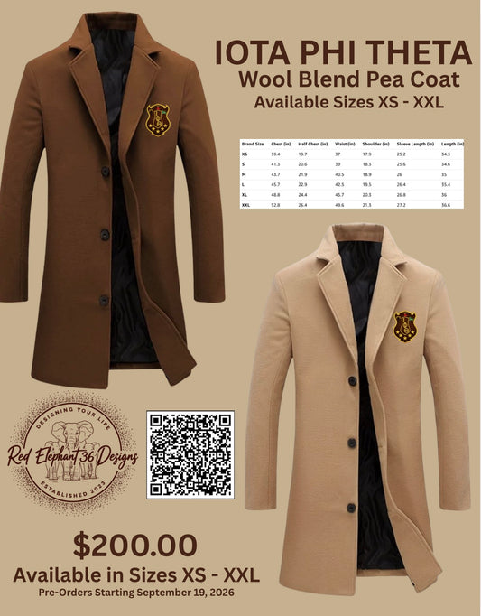IPT - Iota Phi Theta Wool Blend Pea Coat