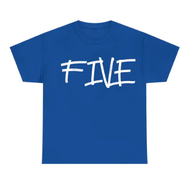 Blue and White Number Shirt