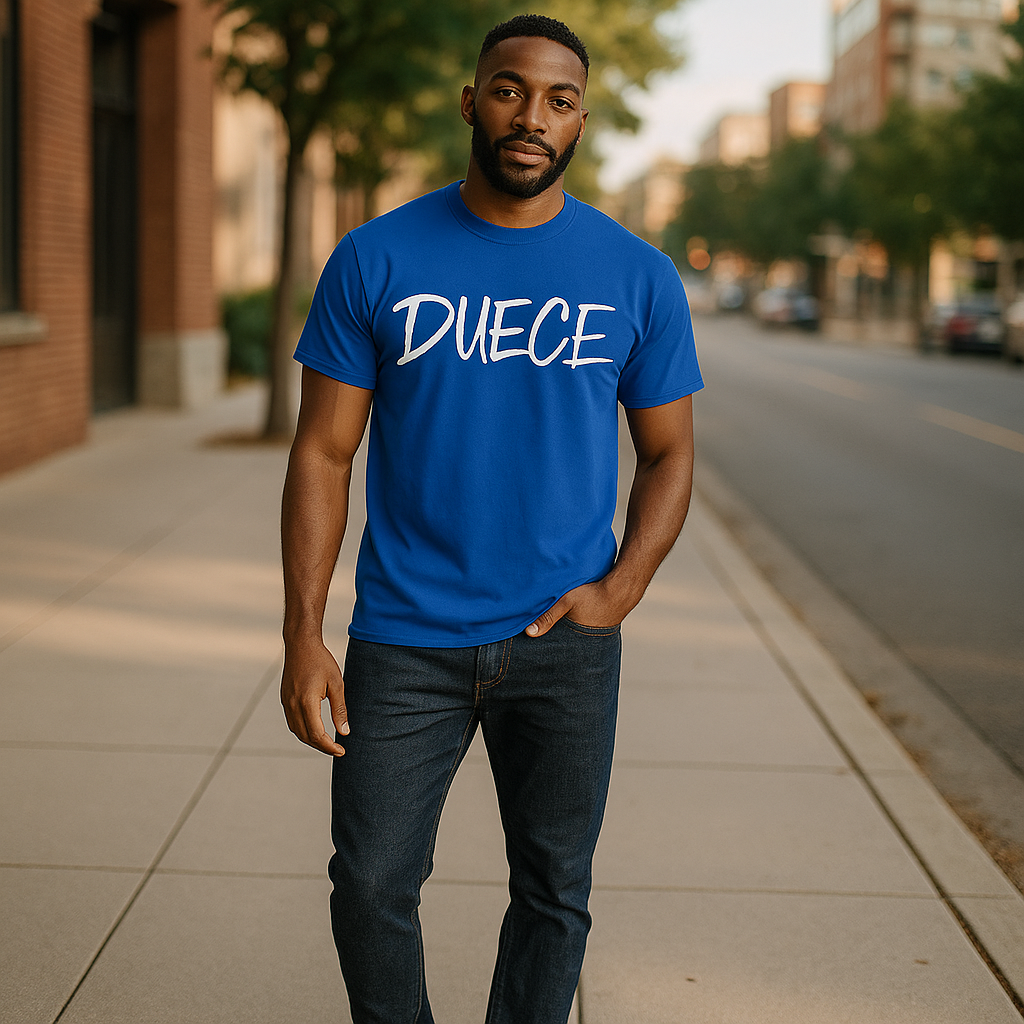 Blue and White Number Shirt