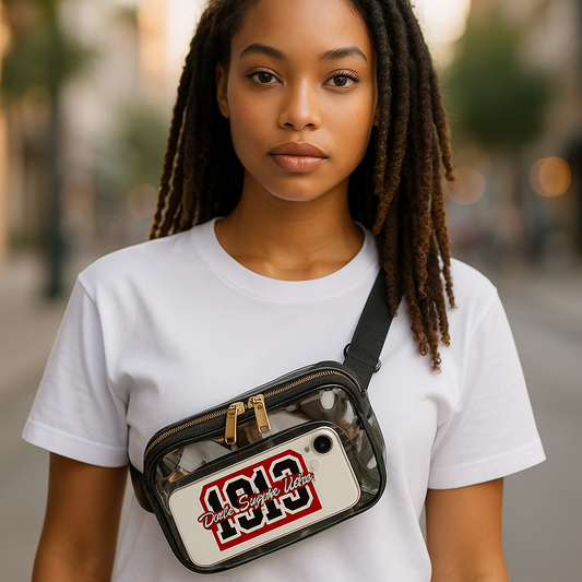 Delta Sigma Theta Varsity 1913 Stadium Approved Clear Waist Bag/Fanny Pack