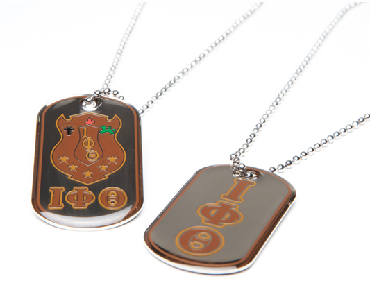 Iota Phi Theta Dog Tag Necklace