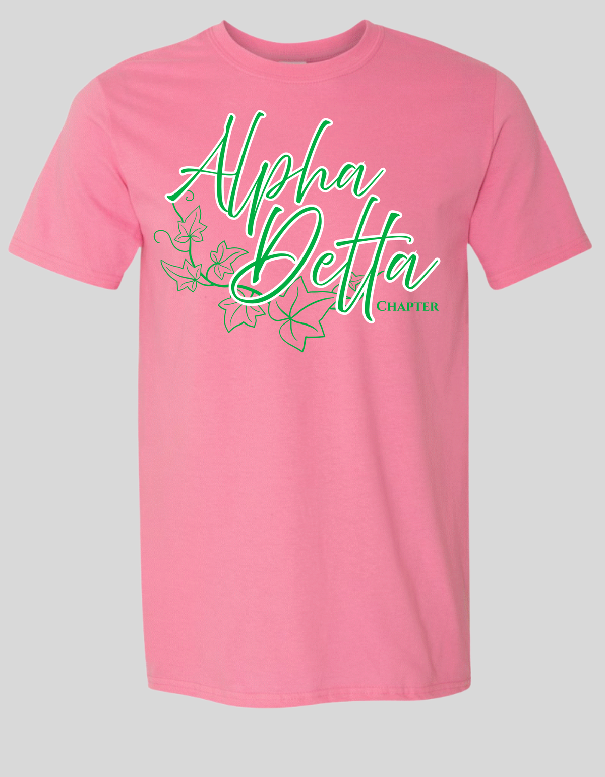 ΑΔ - Alpha Delta Chapter Pink and Green Chapter Shirt/Sweatshirt