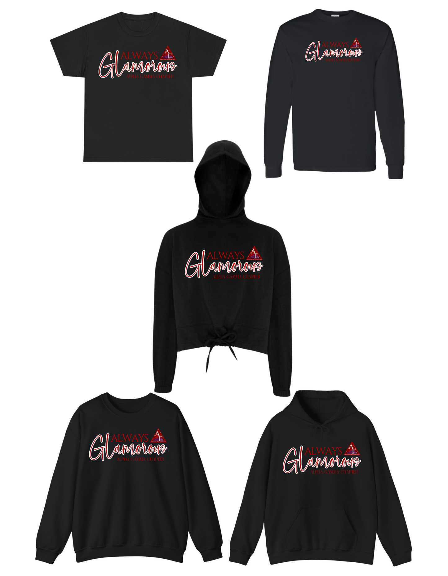 DST AG - Always Glamorous Alpha Gamma Chapter  T-Shirt/Sweatshirt with AG emblem