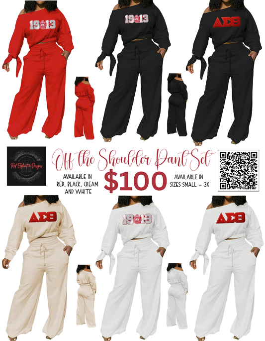 DST Off the Shoulder Pant Set