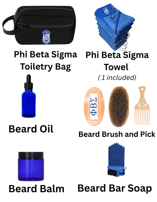 LIMITED EDITION Sigma Swag Beard Care Bundle including Signature Beard Oil, Beard Balm, Sigma Blue Body Soap, Beard Brush and Toiletry Bag.  THIS IS A PRE-ORDER AVAILABLE FOR DELIVERY THE WEEK OF DECEMBER 15, 2025