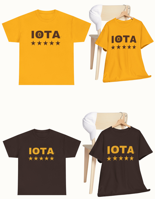 Iota Phi Theta 5 star T-shirt with Shield at the center