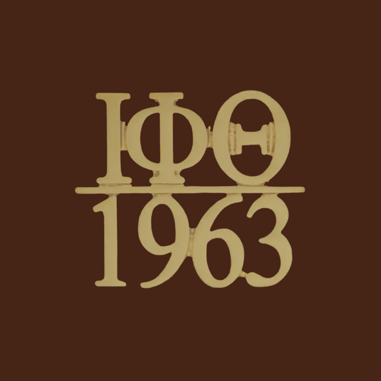 Iota Phi Theta Greek Letters and Year Bar Lapel Pin in Gold