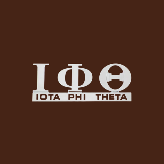 Iota Phi Theta Chrome Cut Out Car Tag