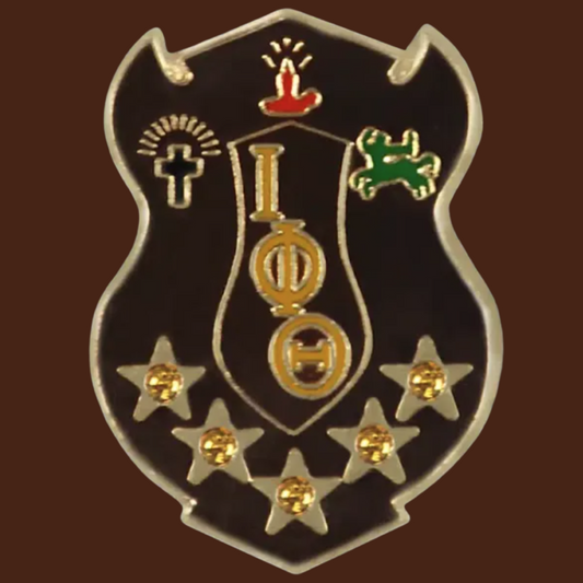 Iota Phi Theta Shield Lapel Pin with Stones