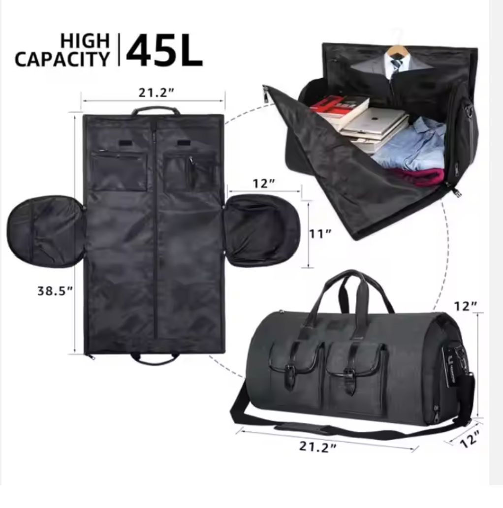 PRE-ORDERED ITEM: Iota Phi Theta Canvas Weekender Bag with Suit Compartment